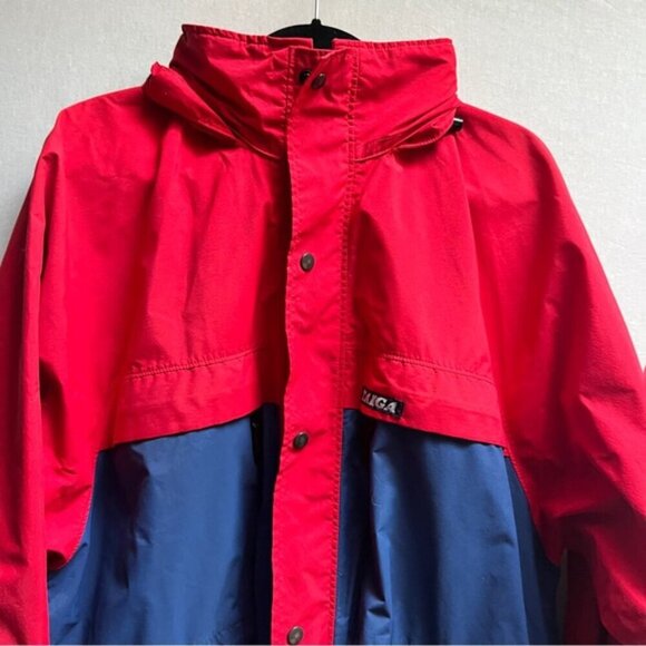 Taiga 2 toned long lined goretex hooded rain outdoor soft shell jacket Sz XL - Picture 3 of 15